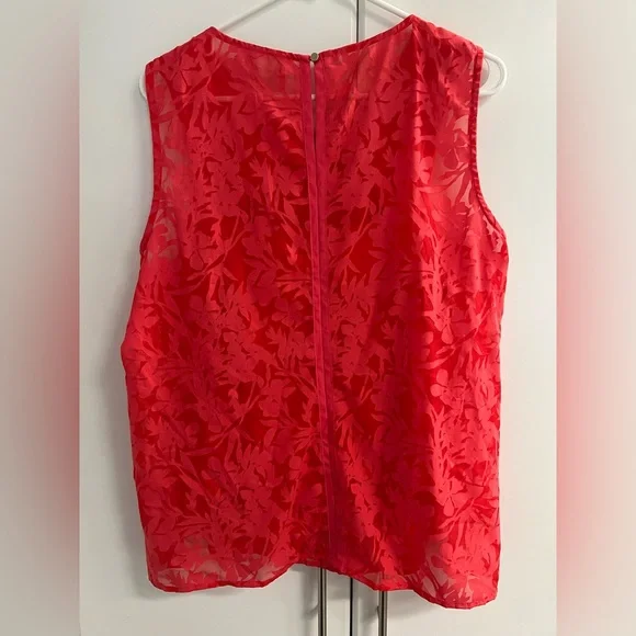 Liz Claiborne Red Floral Women's Top Sz XL - Picture 3 of 7
